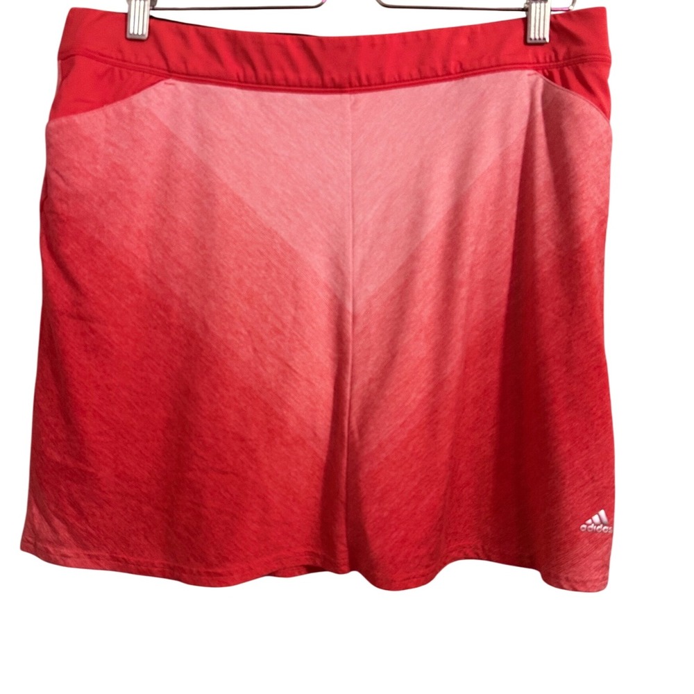 Adidas Women's Tennis Skirt Shorts Coral Pink Ombre Athletic Skort Size‎ L